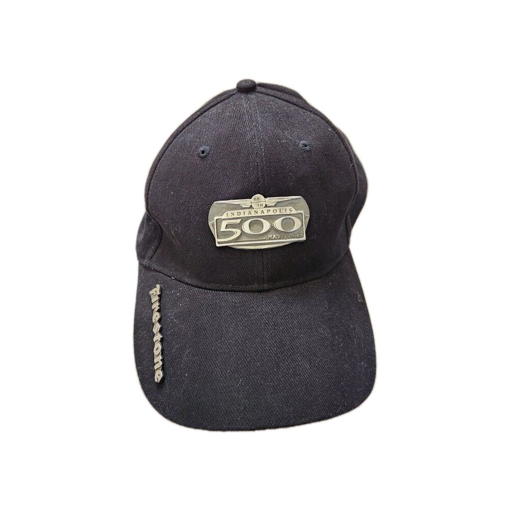 Reebok Indianapolis 500 Hat Firestone 88th Indy 500 Black Strapback Cap 2004 EUC